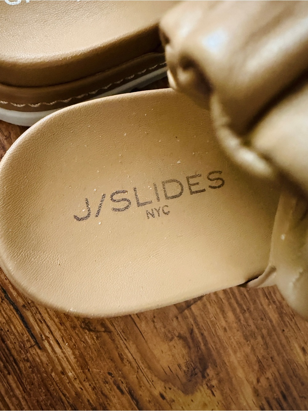 J/SLIDES Resa Cross Strap Sandals - Beige Tan - Picture 7 of 7